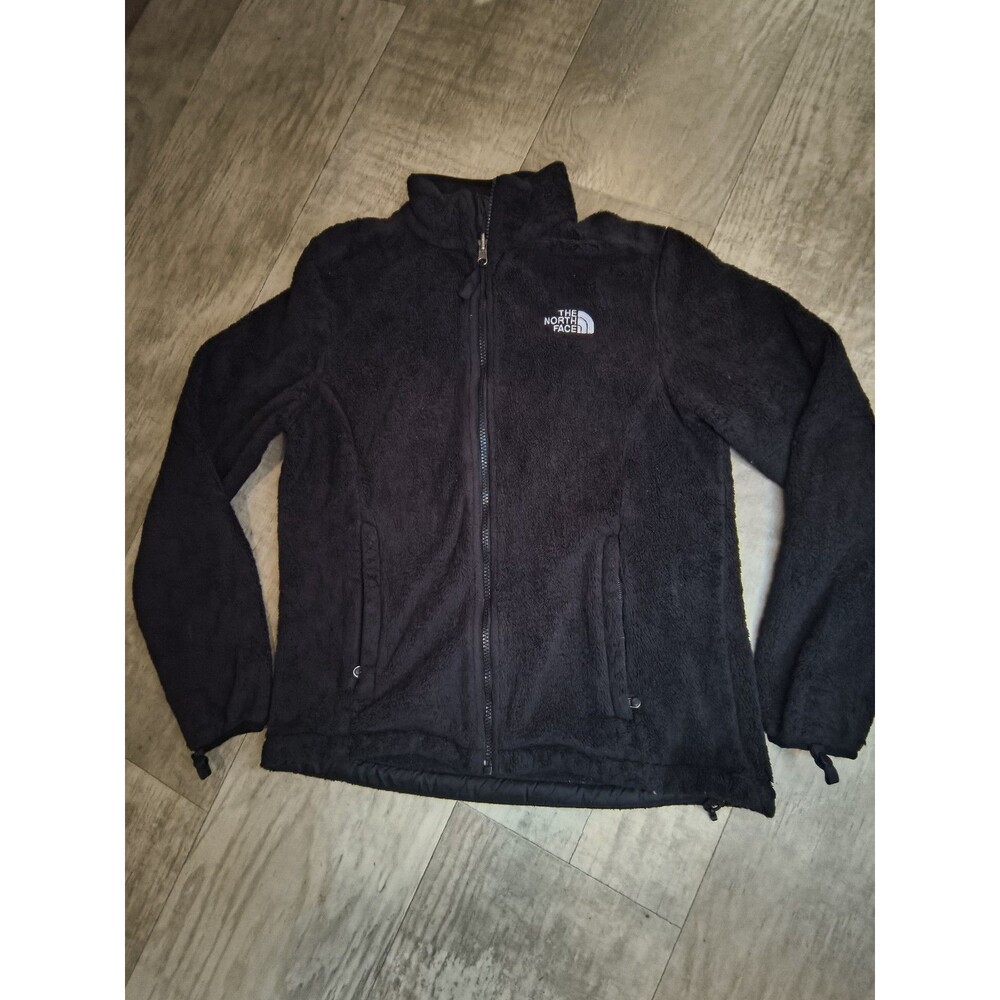 The North Face Fleece Jacket Womens Medium Black Full Zip Plush Cozy Outdoor